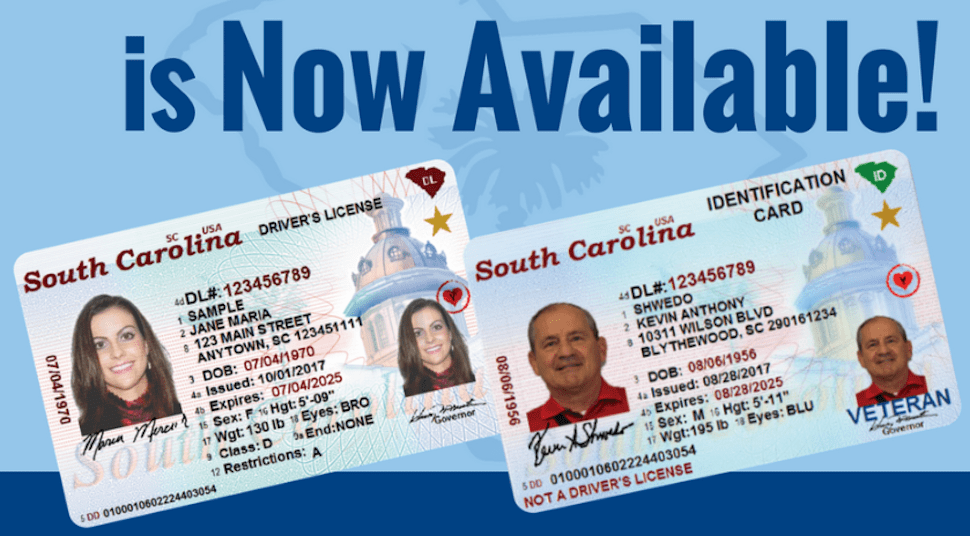 Real ID south carolina, South Carolina Real ID